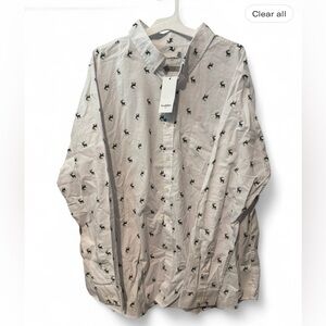 Size 3XL Tall Goodfellow & Co White Shirt with deer pattern